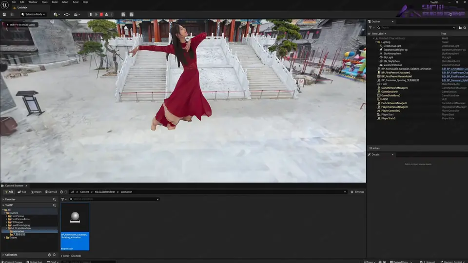 Dynamic 4DGS Playback — Gaussian splatting in Unreal Engine 5